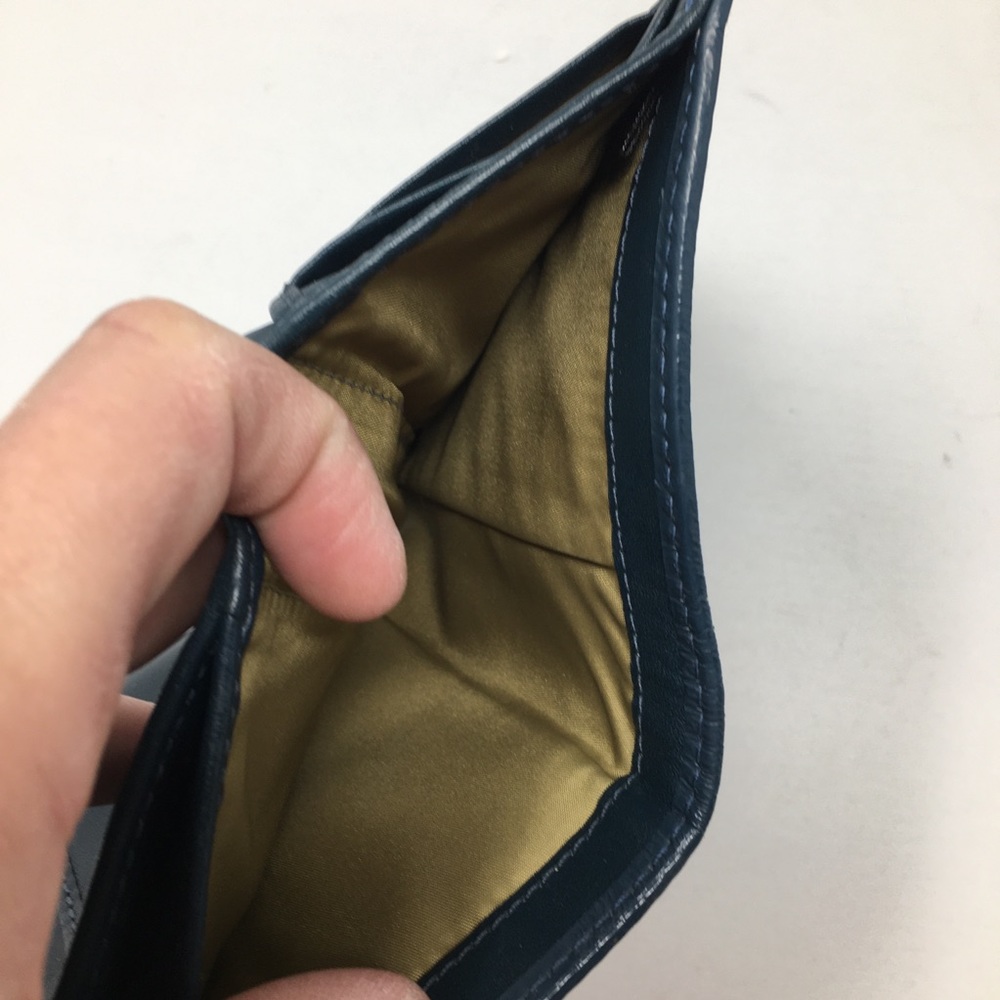 Teal Coach signature fabric wallet/leather inside - Picture 5 of 6
